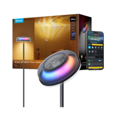 Govee Uplighter Floor Lamp for Living Room, RGBIC Ripple Projector, Floor Lamp for Bedroom Works with Matter, 215 ft² Light Area, 1000lm LED Modern Corner Floor Light, Warm Cool White Standing Lamp
